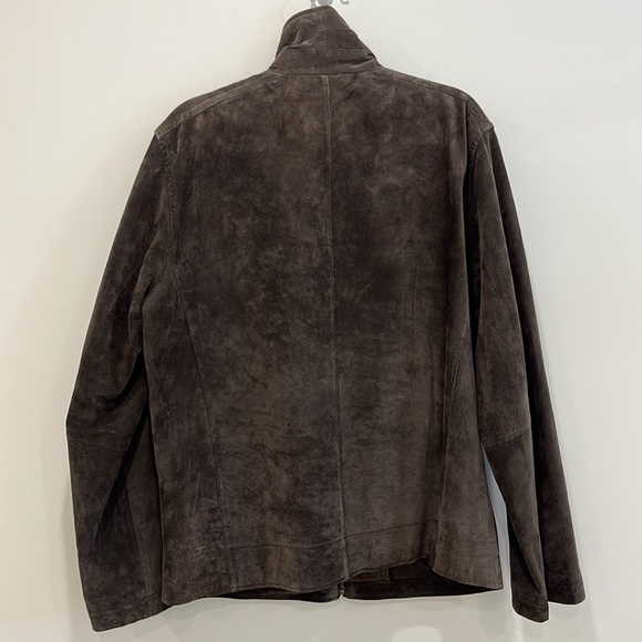 Calvin Klein brown suede leather jacket - Picture 7 of 7
